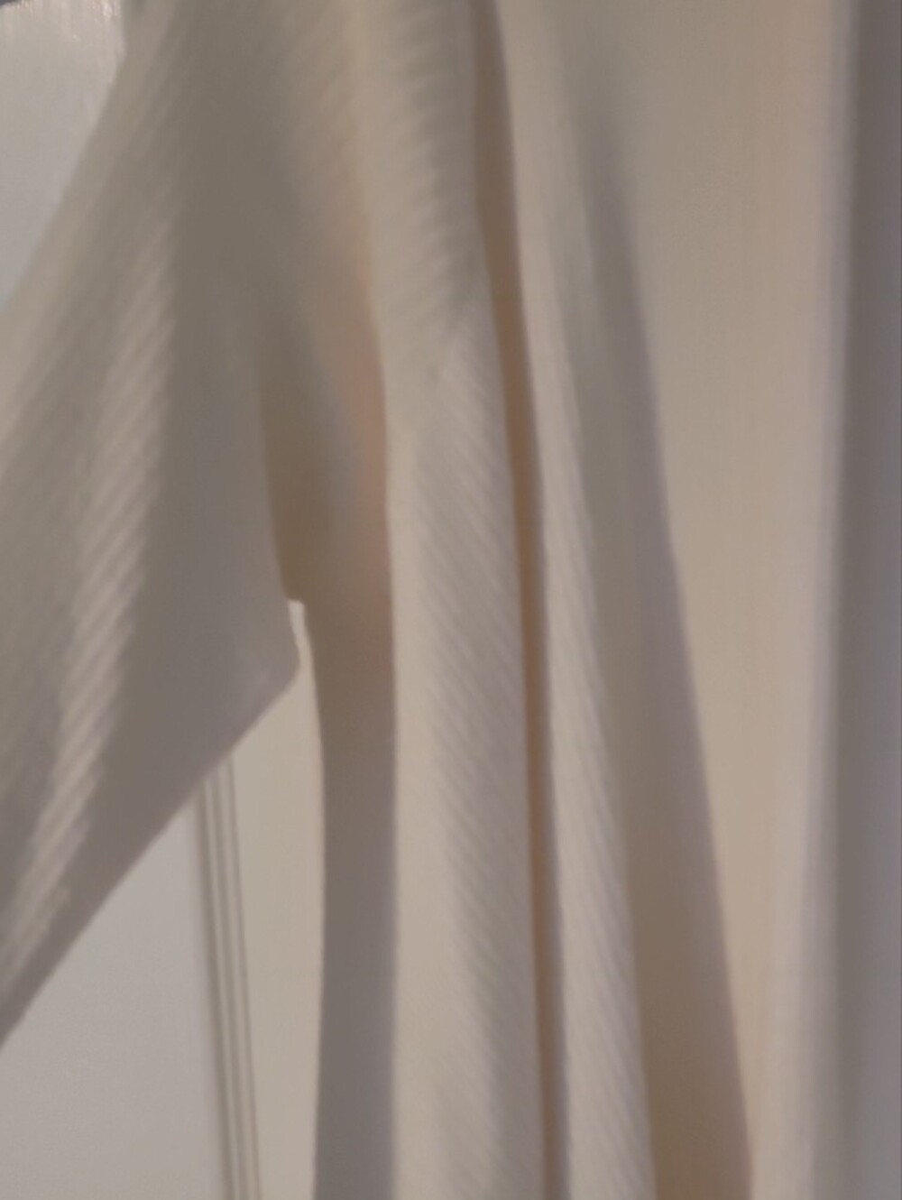 Zara Cream Ribbed Open-Front Waterfall Cardigan - Picture 3 of 6